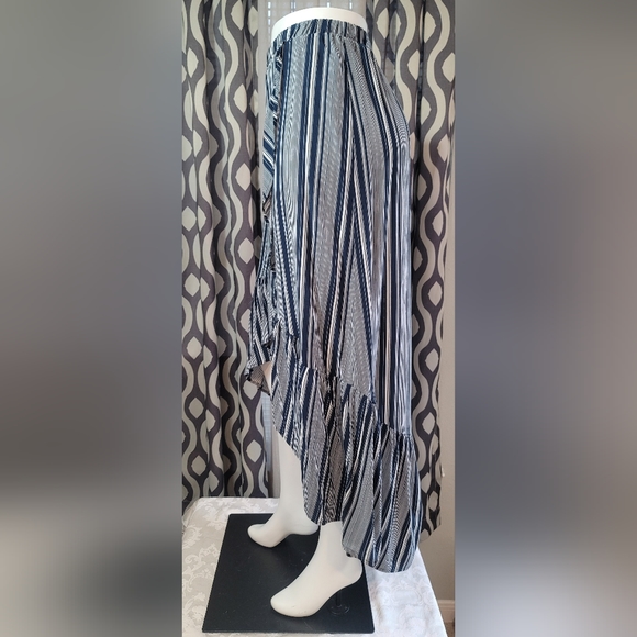 NOBO Juniors XXL (19) Spring Striped Top & Maxi Skirt Navy White - Picture 9 of 14